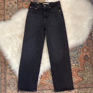 Levi’s Ribcage Straight Jeans Black Size 26